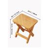 Household Foldable Horse Stool, Solid Wood Wear-resistant Low Stool, Comfortable Sitting Bench for Indoor Use