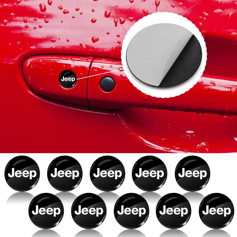Car Door Keyhole Sticker Car Key Sticker Car Styling For Jeep Wrangler Grand Cherokee Compass Renegade Tyre Stem Air Caps