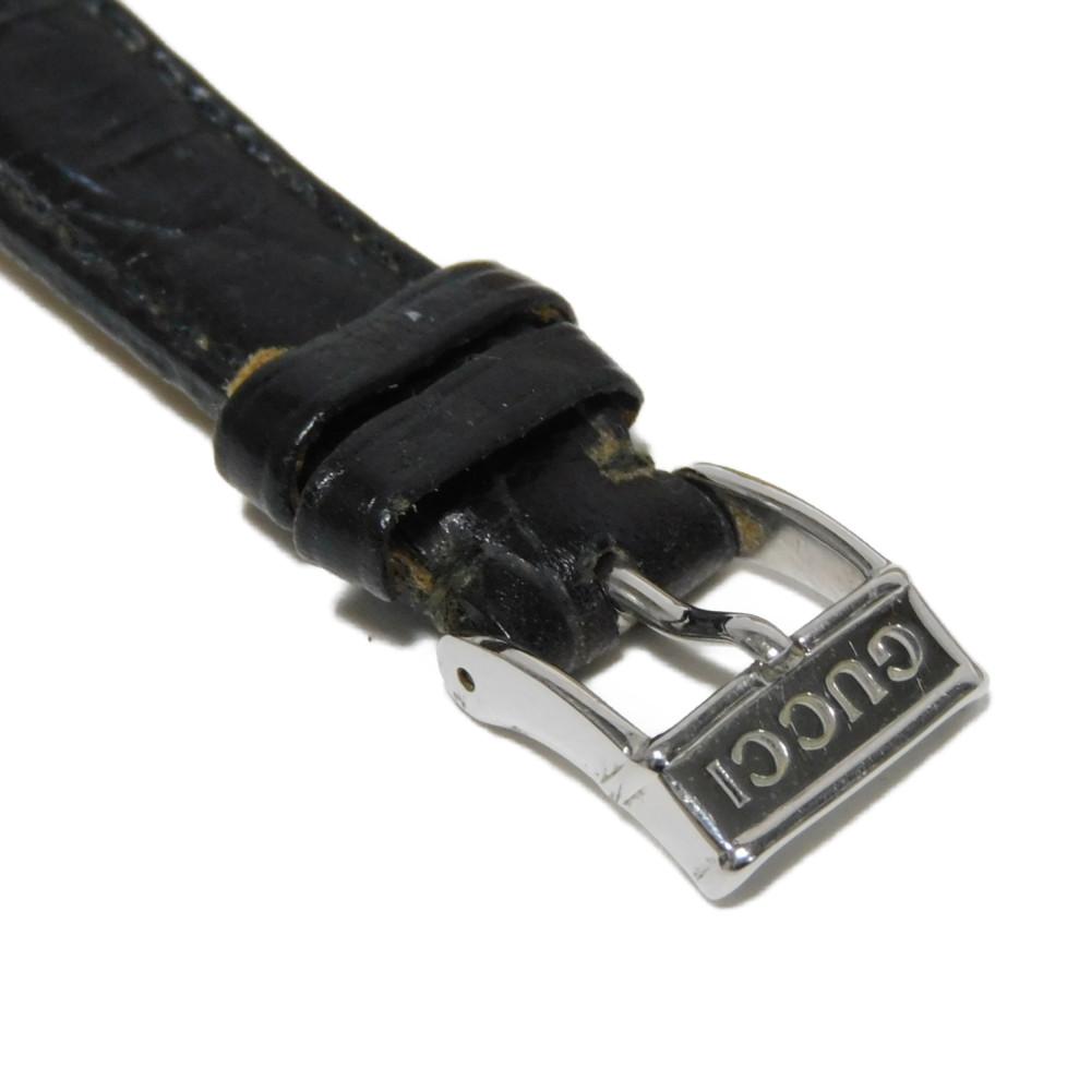 Used 9539 5500L 7975 Quartz Black Dial Leather Strap Damaged Junk Women's from Japan AUTHENTIC