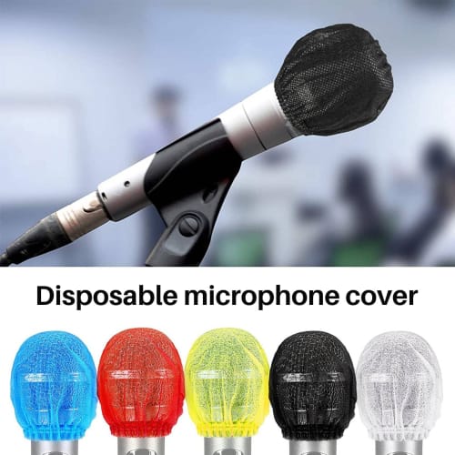 Aqevn 200-Piece Disposable Microphone Covers, Windscreens for Handheld Microphones, KTV Recording, Studio, and Karaoke (Mixed Colors)