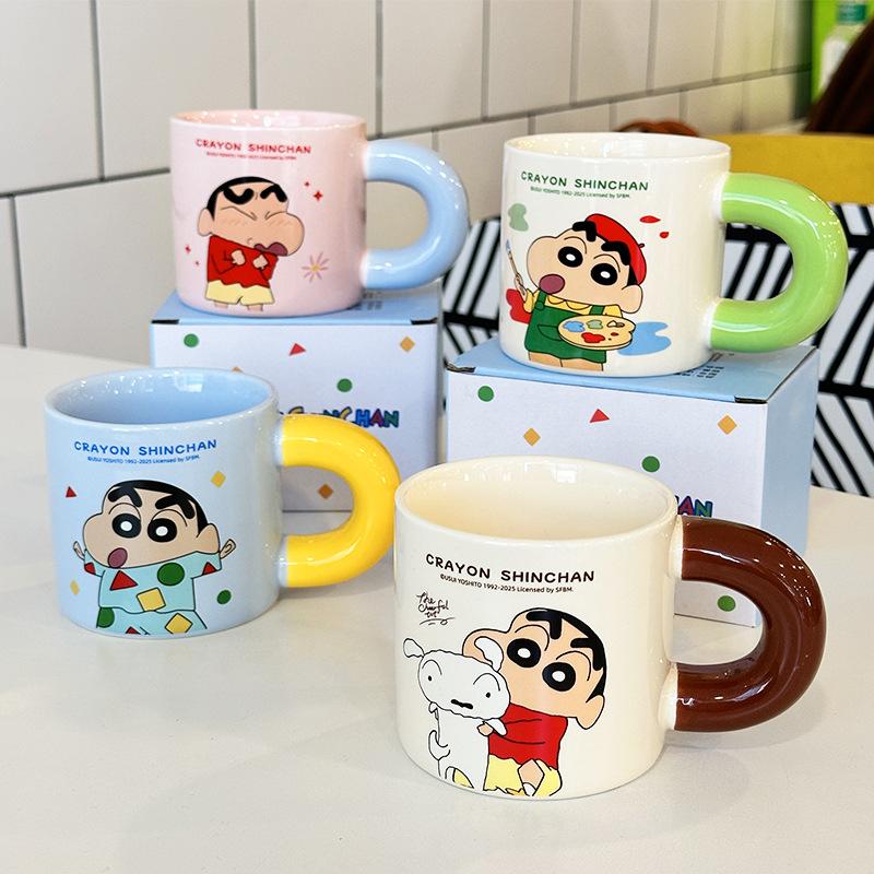 Crayon Xiaoxin Cartoon Keramiktasse, Neues Paar Tasse, Haushalts Wasserbecher, Geburtstagsgeschenk, Hoher Wert