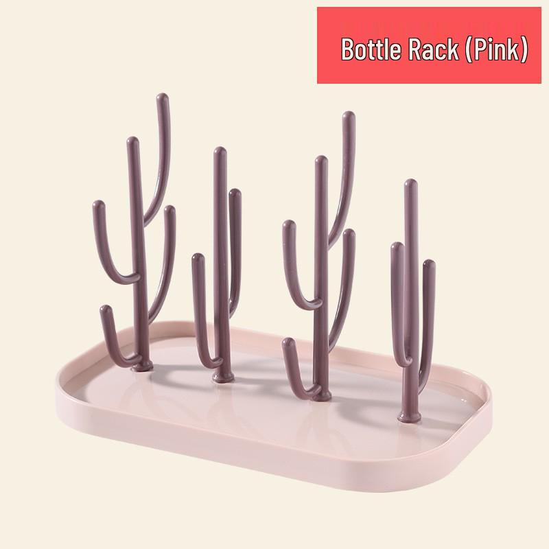 

Baby Bottle Drying Rack with Dustproof Lid and Cup Holder
