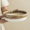 Tableware Set Japanese-Style Ring Plate Household Ceramic Bowl Dish Dish Dish Round Large Bowl Tableware Large Plate