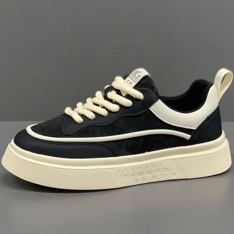 Summer 2025 Men's Breathable Sneakers, Versatile White Casual Sports Shoes with Thick Soles