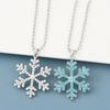 Frozen Snowflake Rhinestone Pendant Clavicle Chain Korean New Style Necklace
