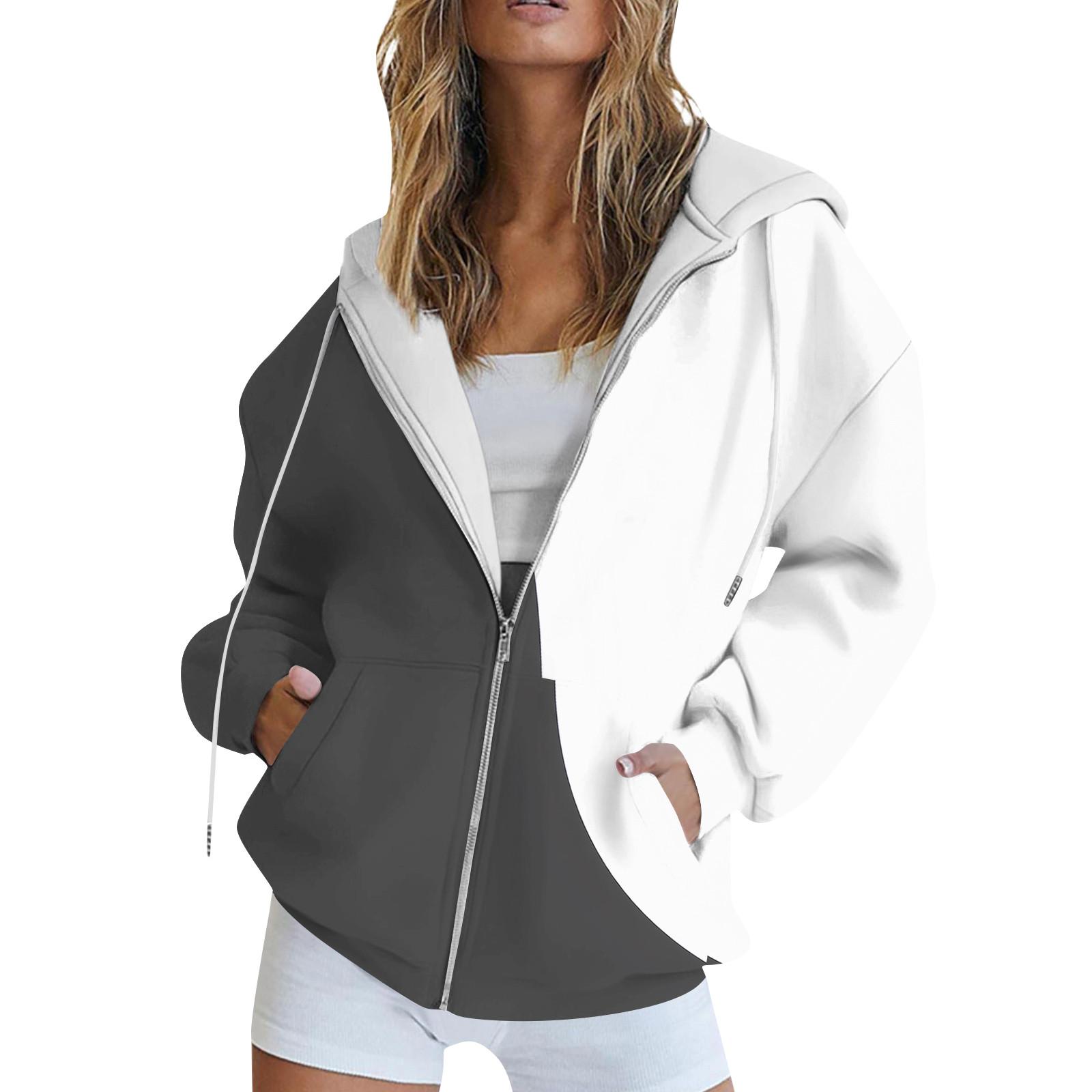 

Женская толстовка с длинным рукавом и принтом, куртка с длинными рукавами и карманами, на молнии, пальто с капюшоном XL