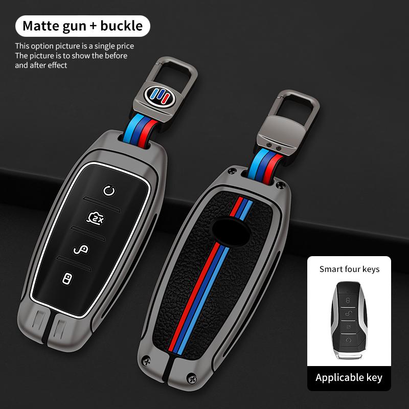 Alloy Car Key Case Cover Holder For Byd Second Song Pro Tang Dm Qin Plus Max Yuan Generation Atto 3 Han Ev Dolphin Accessories
