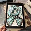 Small Silk Scarf Women's Spring and Autumn Thin Korean Version Versatile Thin and Narrow Long Scarf Tied Hair Temperament Square Scarf with Suit Shirt
