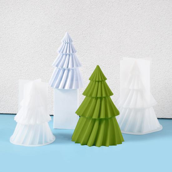 Christmas Tree Silicone Mold Flexible Non-Stick Mold Holiday-themed Resin Mold for Candles Chocolate Jelly Soap Making