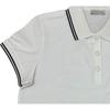 Moncler Logo Button Detail Color Block Short Sleeve Polo Shirt Women tops White 20938351600V8042034