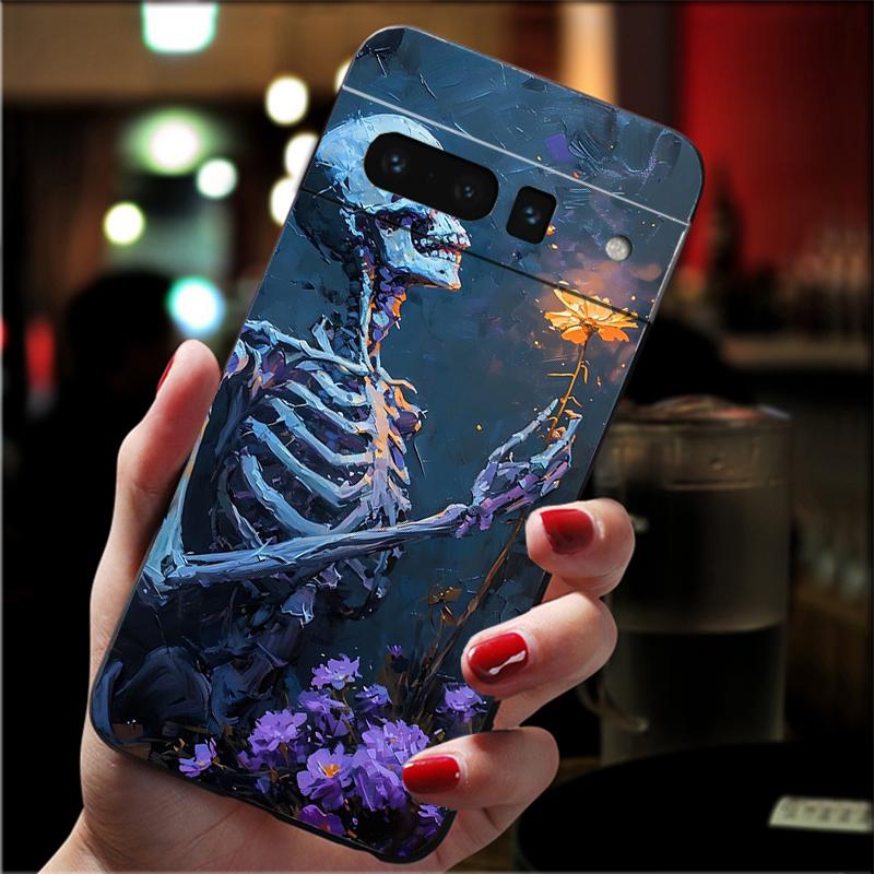 Handyhülle Für Google Pixel 10 9 Pro XL 9A 8 7 6 Pro Pixel 8A 7A 6A Pixel 8 7 6 5 Skelett Kunst Hülle