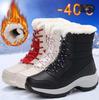 Women's Boots Snow Solid Women Shoes Lace Up Shoes Woman Fur Warm Ankle Boots Soft Botas Mujer Women's Winter Shoes Boots
