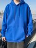 Men's Loose Fit Hooded Sweatshirt, New 2025 Style, Light Gray, Casual Jacket for Spring/Autumn/Winter