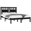 VidaXL Cadre de lit Noir Bois de pin massif 140x190 cm 3103917