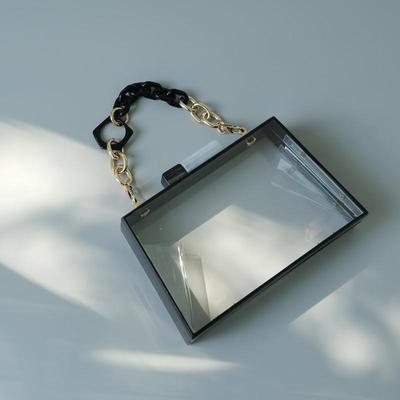 New Trendy Bags Fashion Women Handbag Transparent Solid Acrylic Luxury Wedding Party Evening Bag Woman Luxury Box Clutch Purse