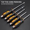 2pcs Set 6/8 Inch Anti-slip Go-through Hammer Screwdriver Magnetic Screw Driver Set Slotted Screwdriver With Soft Grip