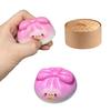 12Pcs Cartoon Bow Dumpling Squeeze Toy with Steamer Box, Slow Rebound Steamed Bun Sensory Toy, Decompression Dough Stress Ball Fidget Toy