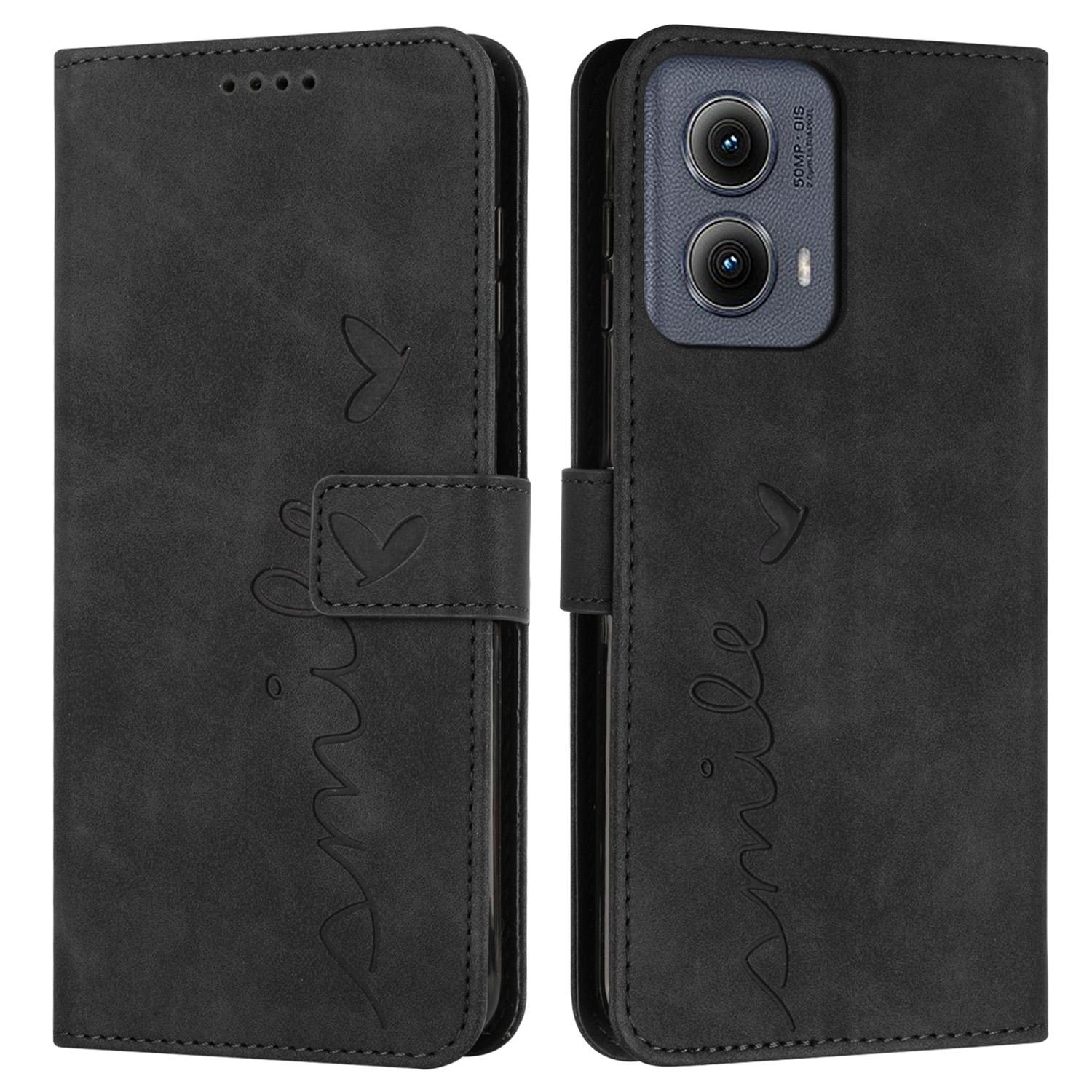 

Чехол для Motorola Moto G85 5G из искусственной кожи, приятный на ощупь, чехол для телефона Black