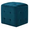 Tables de chevet - Maison Exclusive - 2 pcs - Tissu velours - Bleu - 30x30x30 cm
