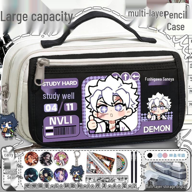 Demon Slayer Mitsuri Kanroji Large Capacity Pencil Case for Students