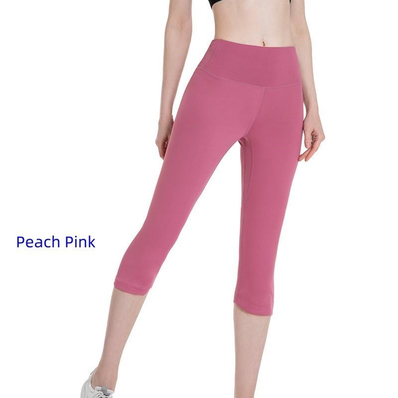 

Летние штаны для йоги на открытом воздухе, женские облегающие дышащие штаны для фитнеса, шорты S розовый