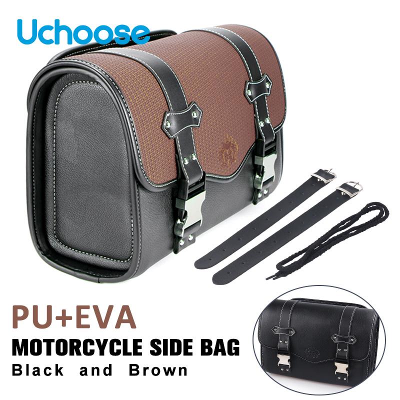 Motorcycle Saddlebag Side Bag Retro PU Motorcycle Tool Bag For ADNOH Rebel 250 500 For Rebel 1100 300 For W400 W650 SR400 XL883L