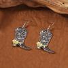 European and American Bohemian Retro Rose Boots Earrings Popular Women's Versatile