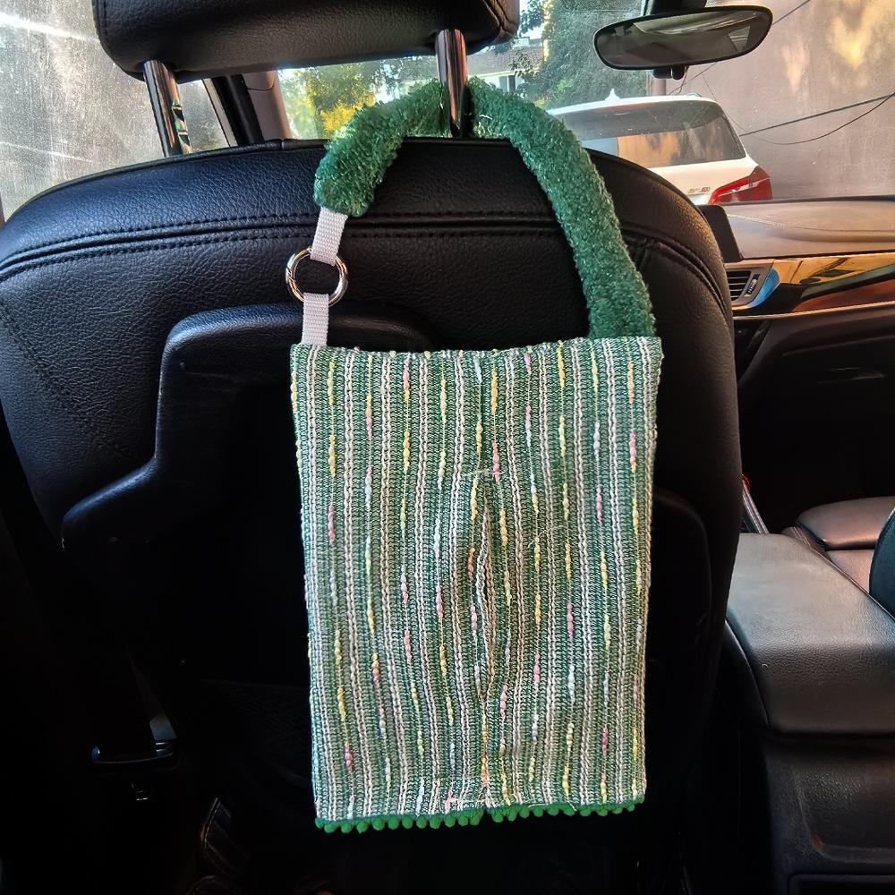 Adjustable French-Style Fabric Car Tissue Box Holder