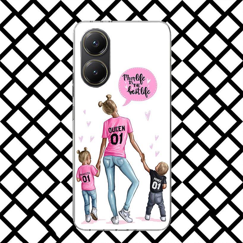 Mom Baby Girls Phone Case for Xiaomi Poco F7 Ultra X7 X6 X5 Pro X4 Gt M8 M7 Redmi 15 15C 13 13C 12 12C Soft Cover Fundas Poco F7