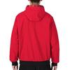 adidas Logo Print Solid Color Hooded Long-Sleeve Jacket for Men, Red