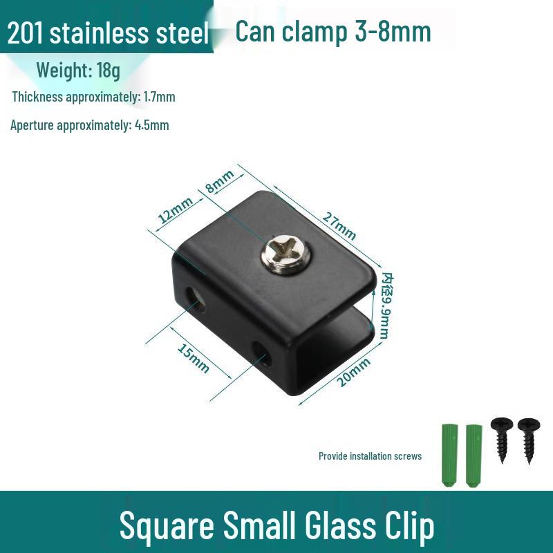 304 Stainless Steel Semicircular Glass Shelf Holder Clip