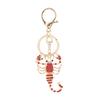Keychain Pendant Sparkling Rhinestones Inlaid Three-Dimensional Scorpion Shape Key Chain Lightweight Car Bag Decorative Accessory