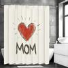 Happy Mother'S Day Love Shower Curtain, Bathroom Decorative Shower Curtain, Waterproof Shower Curtain With Hooks