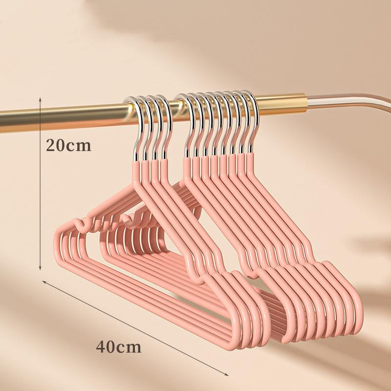 10 pz Appendiabiti Metallici Senza Tracce Antiscivolo Resistenti Robusti Scaffali per Vestiti Articoli per Appendere i Vestiti in Camera da Letto Organizzatore Domestico