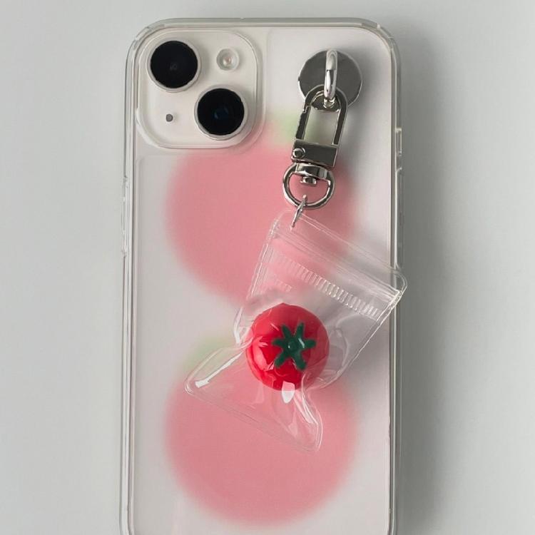 Lovely Tomato Phone Pendant Charming Tomato Mobile Pendant Accessory Phone Chain for Parties and Daily Use