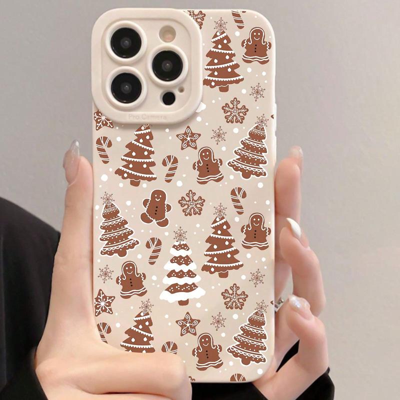 Christmas Tree Snowman Merry Christmas Phone Case For iPhone 16 15 14 Plus 13 12 11 Pro Max 16 Plus 8 7 SE Autumn Winter Gift Shockproof Soft Cover