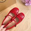 Small Person Increases Height 7cm Mary Jane Shoes Women's Bow with Silver Evening Breeze Gentle Thick Heel Ballet Shoes