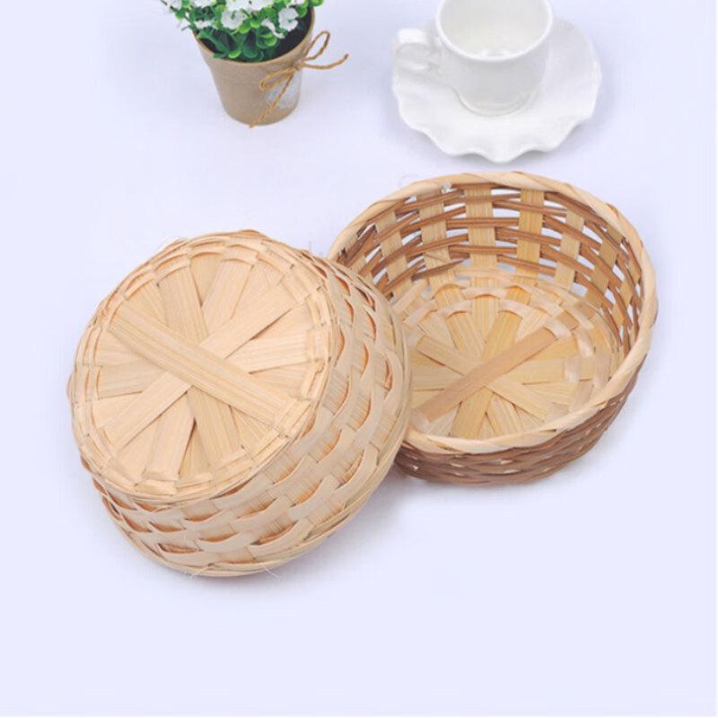 Handmade Bamboo Woven Storage Basket Set