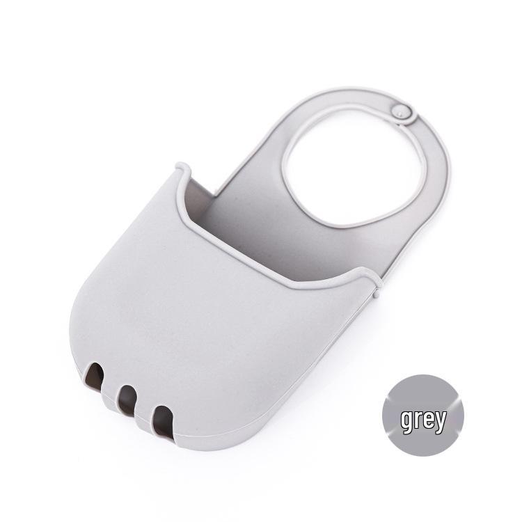 

Eco-friendly Silicone Soap Holder: Non-slip, Portable Storage Rack for Kitchen and Bathroom сірий колір