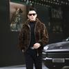 New Casual and Fashionable Zipper Jacket with A Collar and Warm Faux Mink Fur Jacket for Men