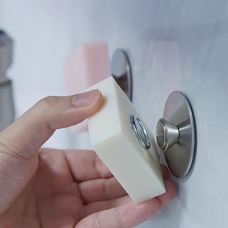 Soporte Magnético para Jabón de Acero Inoxidable Baño Cocina Soportes para Jabón sin Taladro Montados en Pared Soporte para Jabón de Drenaje