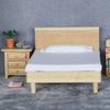 High Quality Wooden Bed Model House Double Bed 1:12 Scale Mini Bedroom Accessory