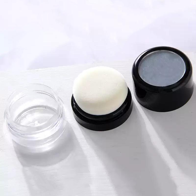 Portable Loose Powder Box With Mirror Travel Powder Case With Mushroom Sponge Puff Cosmetic Case Blusher Powder Jar Container