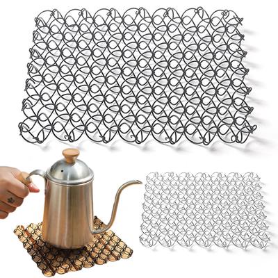 Tappetino Isolante Esterno Primavera Acciaio Inossidabile 304 Cuscinetto Isolante Termico Sottopentola Tappetino per Piatti Caldi Pentole e Padelle per Camping