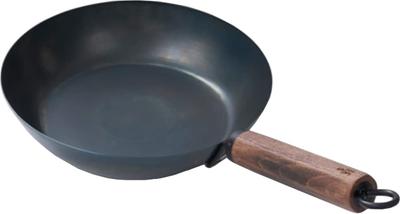 Fujita Metals Leichte Bratpfanne aus Eisen, die auch für Frauen geeignet ist, 26 cm dick Bratpfanne für Tage, an denen Sie sich nicht wohl fühlen IH Walnussgriff,