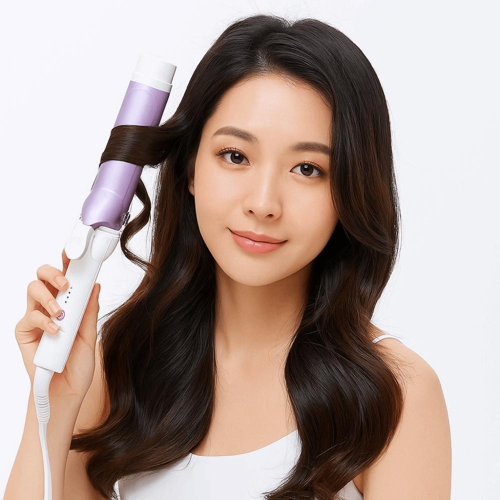 Ceramic 40 mm Hair Curling Iron Manual Fast Heating Electric Hair Curler Long Lasting Styling 5 Temperature Adjustment