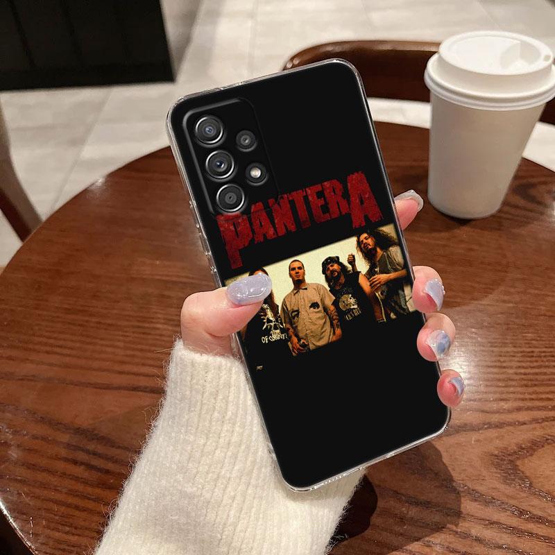 Pantera Rock Band Darrell Phone Case For Samsung Galaxy A55 A54 A52 A53 A15 A14 A13 A21S A23 A51 A34 A35 A33 A32 A72 Clear Cover