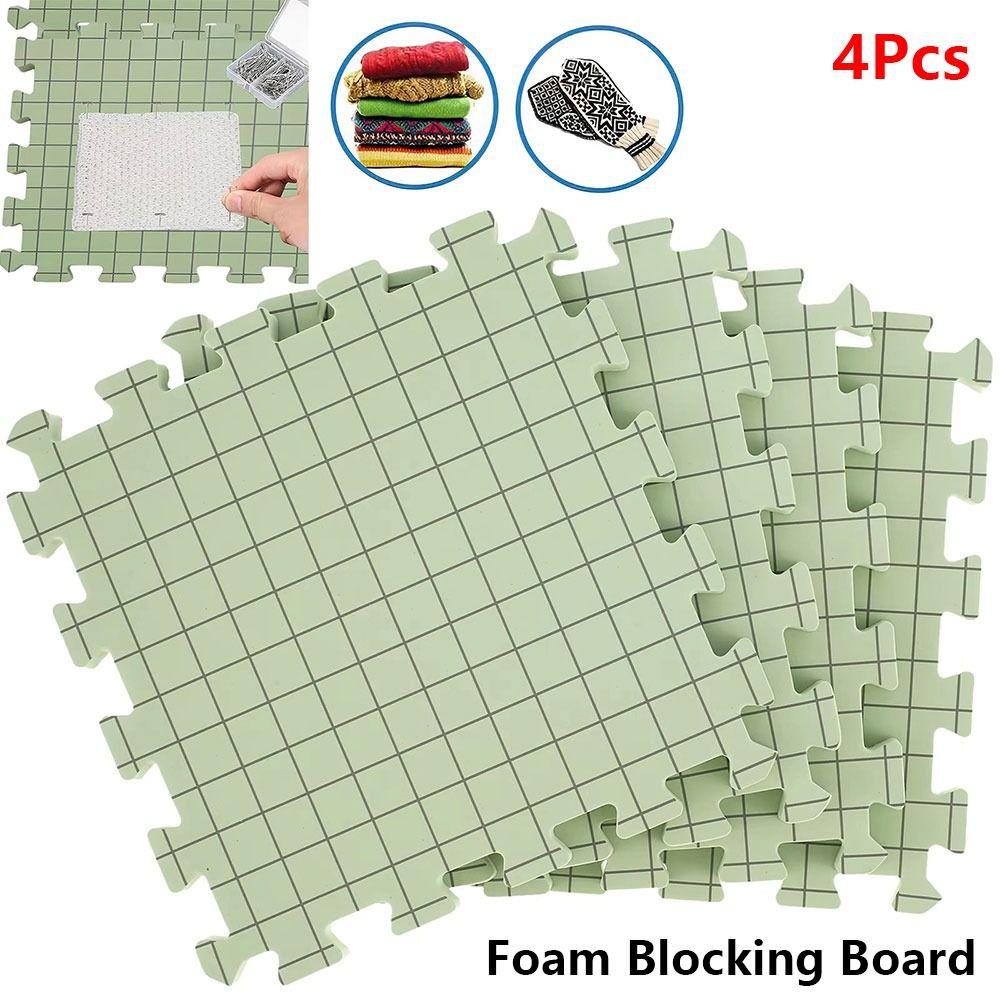 1/4Pcs New Ultra Thick Foam Blocking Board Foam Crafts Reusable Knitting Block Mat 32x32cm EVA Grid Knitting Board