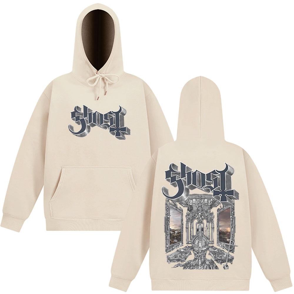 Rock Ghost Skeletour World Album 2025 Graphic Hoodie Unisex Oversized Gothic Long-sleeved Hip-hop Casual Pullover Streetwear Top