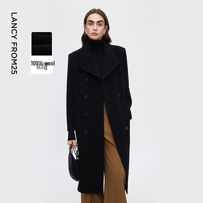 Langzi Pure Wool Retro Elegant Tweed Overcoat